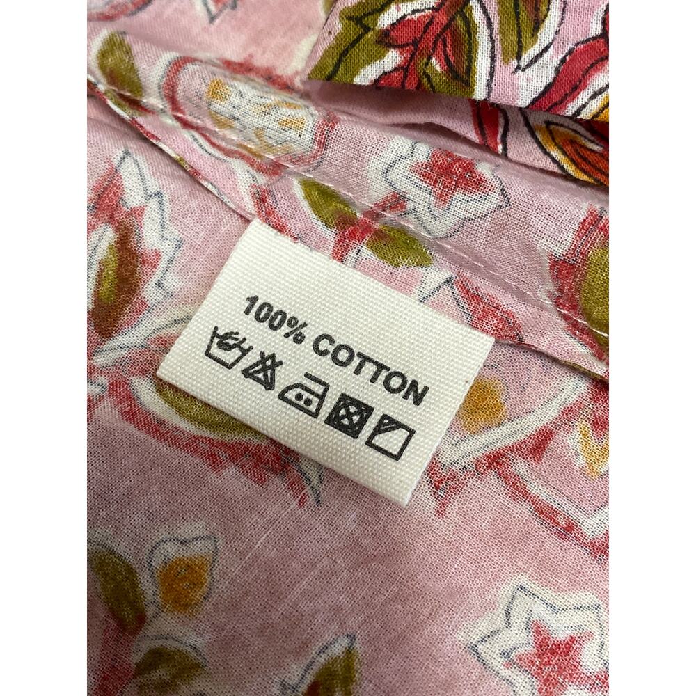 Floral Pink Cotton Robe with Trim - Women's Intimates & Sleepwear - Picture 5 of 5